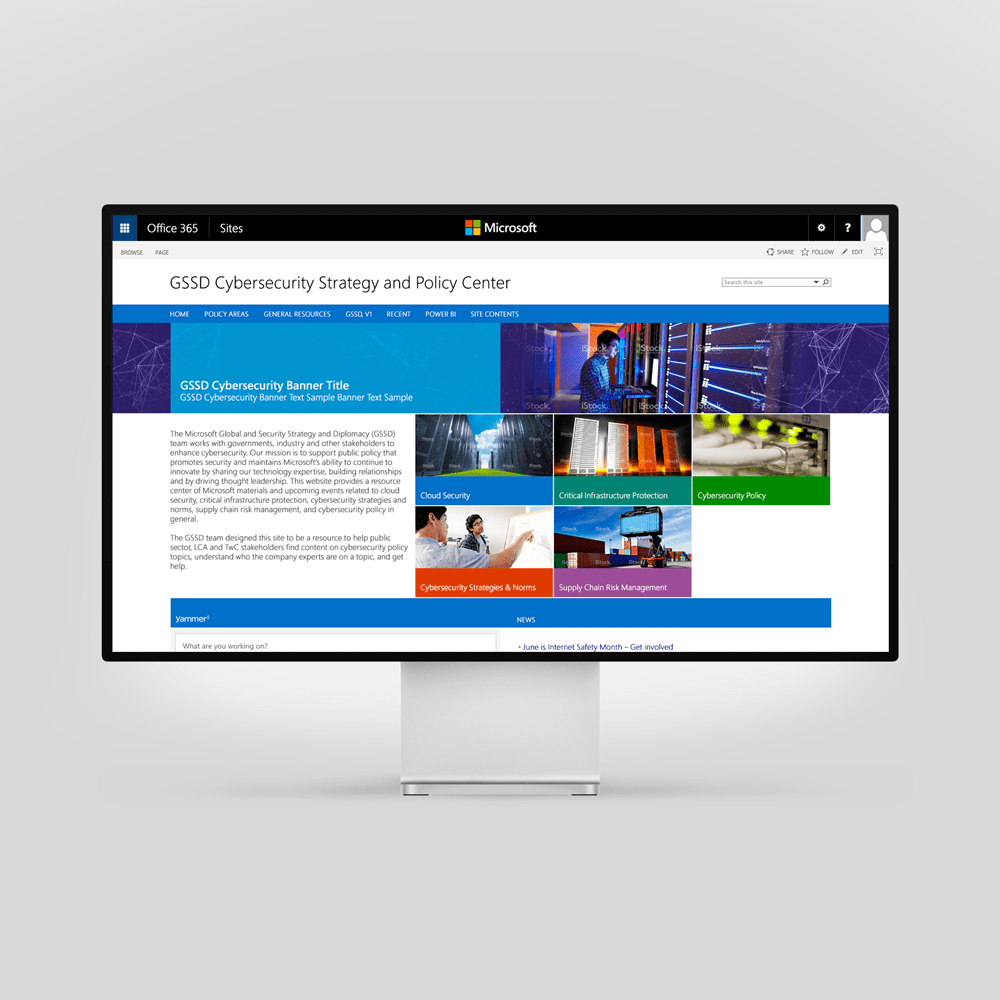 Microsoft GSSD Cybersecurity SharePoint